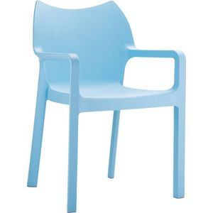 Alterego Design terrasstoel 'VIVA' uit blauwe kunststof