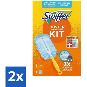 2 x Swiffer Duster Kit - Stofdoekjes - 1 Handvat & 7 Navuldoekjes - Stofzuiger - Stofdoek - Stof Verwijderen - Stofzuiger Voor Meubels - Stofzuiger Voor Auto