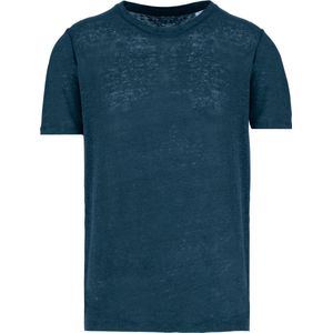 Spasso Linnen heren-t-shirt ronde hals kraag SP320 - Peacock Blue - S