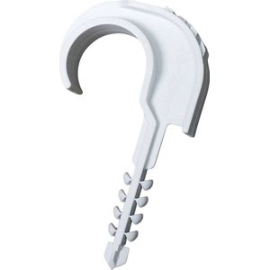 N & L Einzelsteckschelle 20-25mm Bevestigingsklem Insteekbaar 531STN Voor steekmontage in muur, Met steekdeuvel, UV-sta