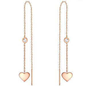 Eastside - Oorbellen - Roségoud - Hart Motief - Edelstaal
