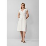 s.Oliver - Midi-jurk - Katoen - Geborduurde Details - V-hals