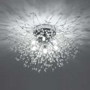 Delaveek-Moderne Kristallen Plafondlamp - Zilver - G9 - Metaal - Diameter 50cm