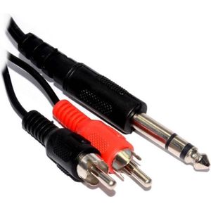6,35mm Jack - Tulp stereo audio kabel - 2 meter
