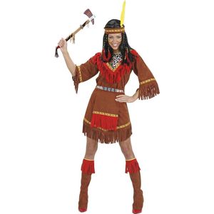 Widmann - Indiaan Kostuum - Indiaanse Jurk Kostuum Vrouw - Bruin - Small - Carnavalskleding - Verkleedkleding