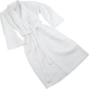 Badjas, Wafel Model, Wit, Maat M, Treb HC