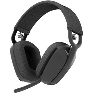 Vibe 100 Lichte Draadloze Over-Ear Koptelefoon met Ruisonderdrukkende Microfoon - Advanced Multipoint Bluetooth Koptelefoon - Werkt met Teams, Google Meet, Zoom, Mac/PC - Grijs
