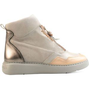 Hispanitas - Grijze Leren Pantoffels - Casual - Met Ritssluiting