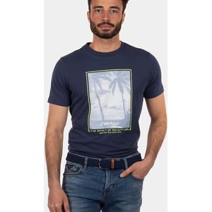 New Zealand Auckland - T-shirt Rotoma Blauw - Maat L - Regular-fit