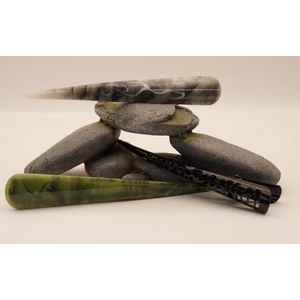 3 delige haarklemmen eendenbek set : zwart bloem, grijs en groen - Dames haarklem - gekleurd haarspelden setjes - haarspeld voor knot - leuke meisje haarspeld voor dik haar - haarspeld voor zomer