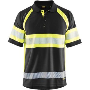 Blaklader UV-Poloshirt High Vis Klasse 1 3338-1051 - Zwart/High Vis Geel - 5XL
