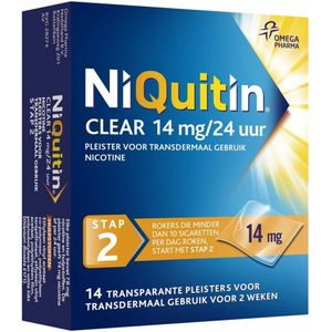 NiQuitin - Clear - Nicotinepleisters - 14mg - 2 x 14 stuks