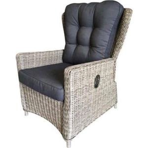 Marina verstelbare lounge stoel natural kobo grey + royal dark grey
