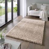 Hoogpolig vloerkleed effen Classic - beige 200x250 cm