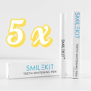 5 x Teeth Whitening Pen - 5 x TandenBleekPen - Witte Tanden voor Iedereen - Snel & Veilig - Volumekorting 5 Pennen - Tandenbleken