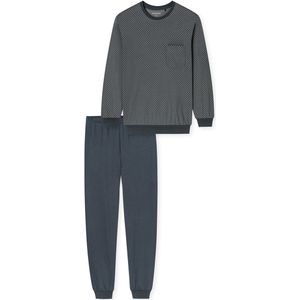 Schiesser - Comfort Essentials - Pyjama - Grijs - Katoen - Lange Mouw
