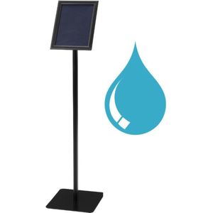 Waterdichte Infostandaard met Kliklijst A4 Buiten – A4 formaat Infostandaard Informatiestandaard infodisplay verwijsbord infostand menubord, Zwart