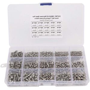 500 stuks M2 M3 M4 zelftappende kruiskopschroeven assortiment kit van roestvrijstalen schroeven met diverse koppen