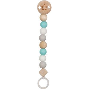 Goki Houten Fopspeenketting Ster Blauw