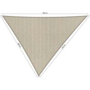 Shadow Comfort® Ongelijkzijdige Schaduwdoek - UV Bestendig - Zonnedoek - 500 x 550 x 600  CM - Sahara Sand