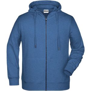 James and Nicholson Heren Basisrits Hoody (Licht Denimmelange)