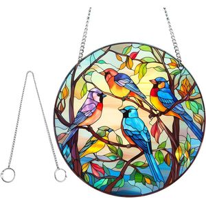 Zonnevanger voor kolibrie - Gestippeld raam- en muurkunst ornament van acryl