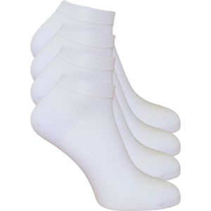 Sokken - Katoen - Sneakersokken - Dames – Zwart - 4 paar maat 35-38