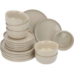 6 persoons 18-delig servies Terre Beige Geglazuurd Keramiek