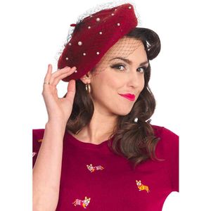Banned - Maggie Pearl Baret - Bordeaux rood