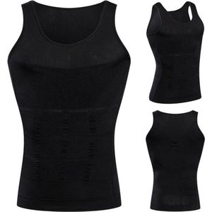 New Age Devi - Corrigerend Hemd - Mannen - Zwart - Medium - Ondersteuning - Body Buik - Shapewear Shirt - Correctie Hemd - Buik weg - Buik verbergen - Strak lichaam