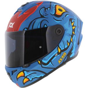 Axxis Draken S helm Dinotoon mat blauw M + extra (donker) vizier in de doos!