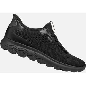 GEOX - SPHERICA PLUS - Sneakers - Zwart - Textiel en Lederlook