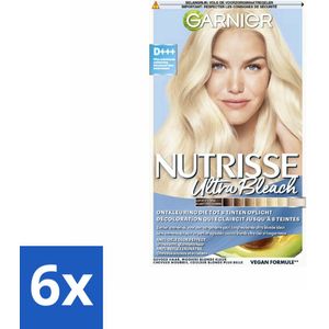 Garnier - Nutrisse Ultra BLonde D+++ - Haarverf - Ultra Licht Blond - Permanente Kleur - 6 x