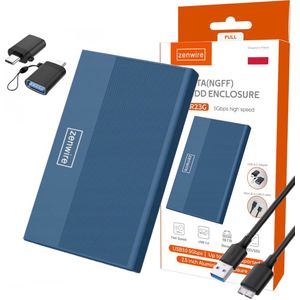 Zenwire Schijfbehuizing MR23G - Hardeschijfbehuizingen 2,5 inch - HDD SSD SATA-compartiment voor harde schijf - USB 3.0 6 GB/s - 16 TB doen - Hardeschijf Behuizing