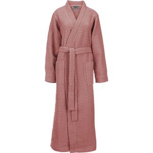 LINNICK Wafel Badjas - Maat XL - Rose - Sauna badjas - 100% Katoen Badjas Dames - Badjas Heren