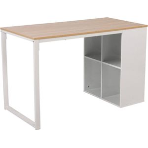 Simpel Bureau - Bureau - Luxe Bureau - Laptop Tafel - Vintage - Industrieel Bureau - Light Oak