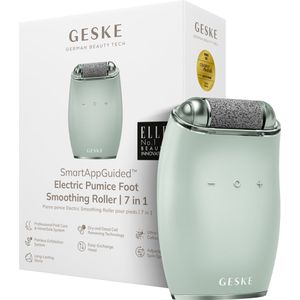 GESKE Electric Pumice Foot Smoothing Roller | 7 in 1 | Elektrische Voetvijl & Exfoliator | Langdurige Puimsteen | Voor Zachte Voeten | Geavanceerde Eeltverwijdering | Ideaal voor je Pedicureset