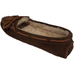 MINNETONKA-MOCASSIN-CHOCO BROWN-SUEDE-GEVOERD-36