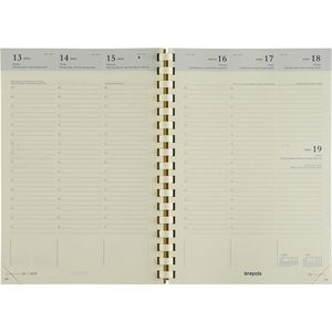 Brepols agenda VULLING 2025 - 16 M - Bretime VULLING - Weekoverzicht - 14.8 x 21 cm