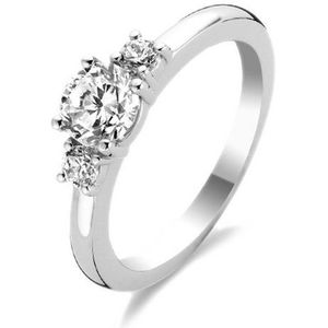 TI SENTO Dames Ring - 925 zilver - Zirconia wit - Maat 16.50 mm / maat 52 - 1796ZI