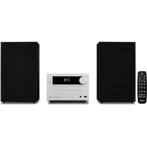 White-Label - Stereo Set - Zwart - Met CD Speler en Radio - DAB+ - Bluetooth - Dubbele Speakers