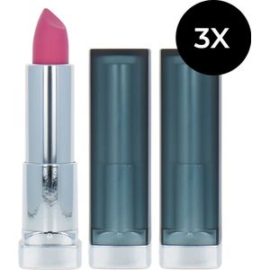 Maybelline Color Sensational Matte Lipstick - 940 Rose Rush (set van 3)
