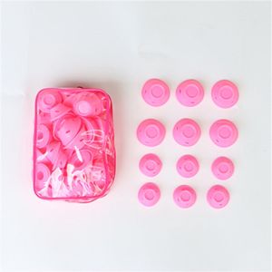 Siliconen krultangen - Inclusief 20 grote en 20 kleine krultangen - Haarvriendelijke krultangen - Geschikt voor vrouwen en kinderen (roze)