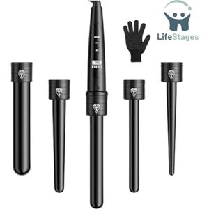 LifeStages - Krultang 5 in 1 - Stijltang - Hairwrap - Natural Curl - Praktisch - Duurzaam