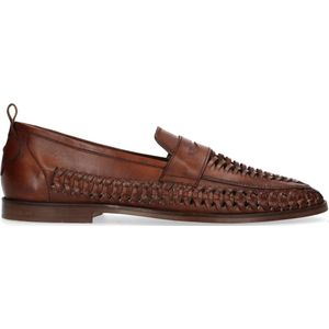 Sacha - Heren - Gevlochten loafers cognac - Maat 43