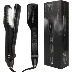 Royaume de la Beauté stoomstijltang | Professional | Stoomstijltang | Zwart | Rosé goud | 150 - 230°C| Toermalijn Keramisch