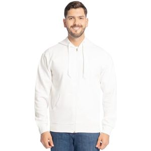 Heren Eversoft Fleece Hoodies en Sweatshirts met Volledige Rits - Wit - M