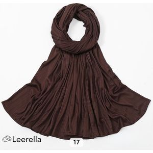 Leerella Oogverblindende Dames Sjaals – Hijab Bruin CLR17- Monochrome Strepen in Nieuwe Mode 170x70cm: Een Perfect Moederdag, Verjaardag of Valentijnsdag Cadeau - Beschikbaar in 15 Prachtige Kleuren!