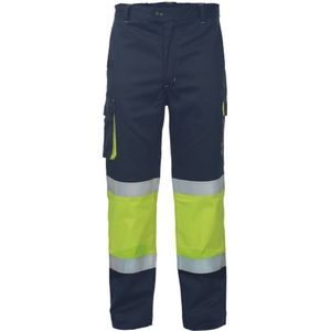 Cerva MULTINORM STRIP vlamvertragend high-vis broek 03520102 - Geel/Navy - S