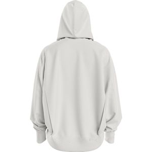 Calvin Klein Micro Branding Hoodie Truien & Vesten Dames - Sweater - Hoodie - Vest- Lichtgrijs - Maat XS